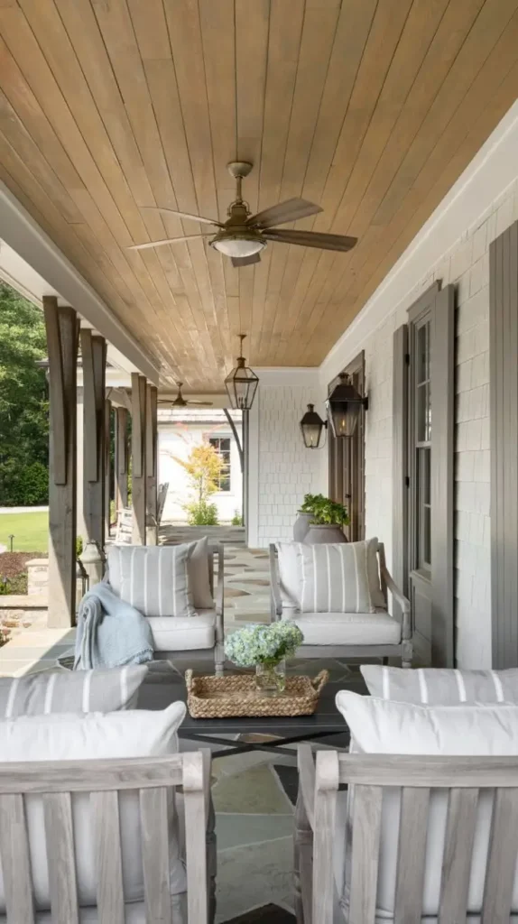 Long Front Porch Decorating Ideas 