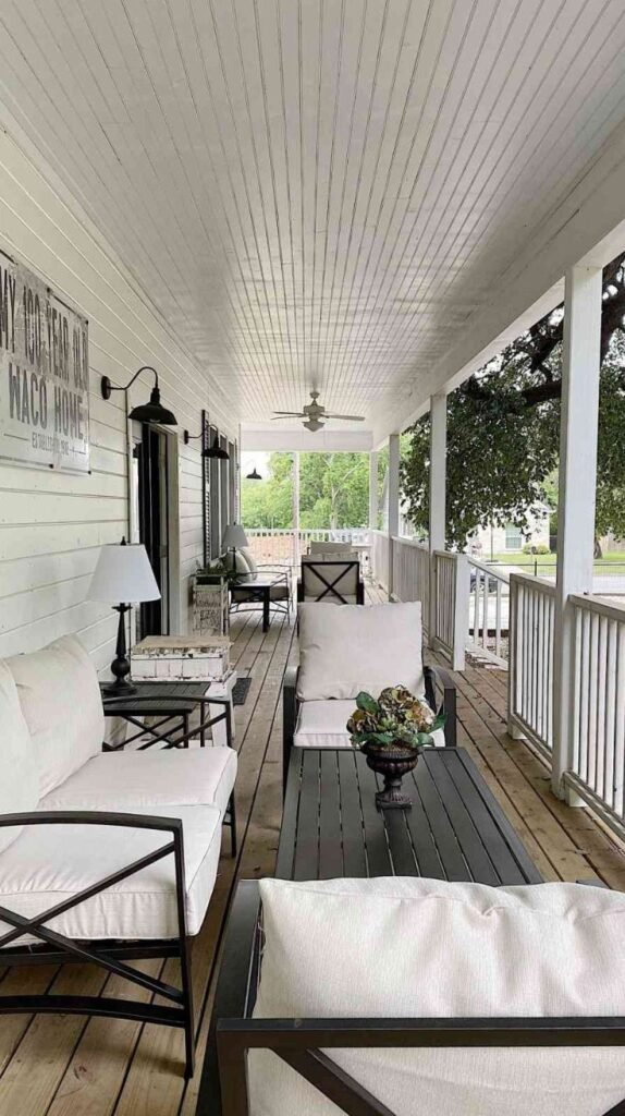 Long Front Porch Decorating Ideas 