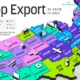 Map showing the top goods export by U.S. state in 2025.