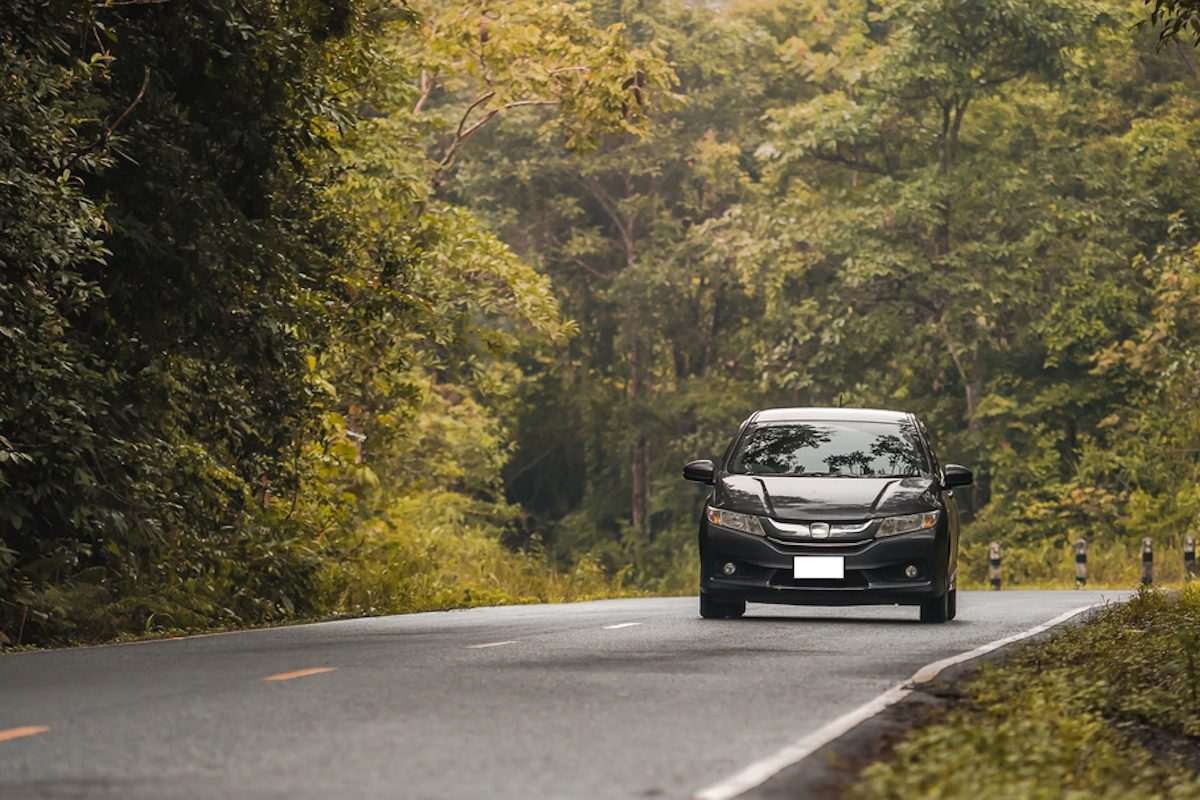 car on the road in countryside