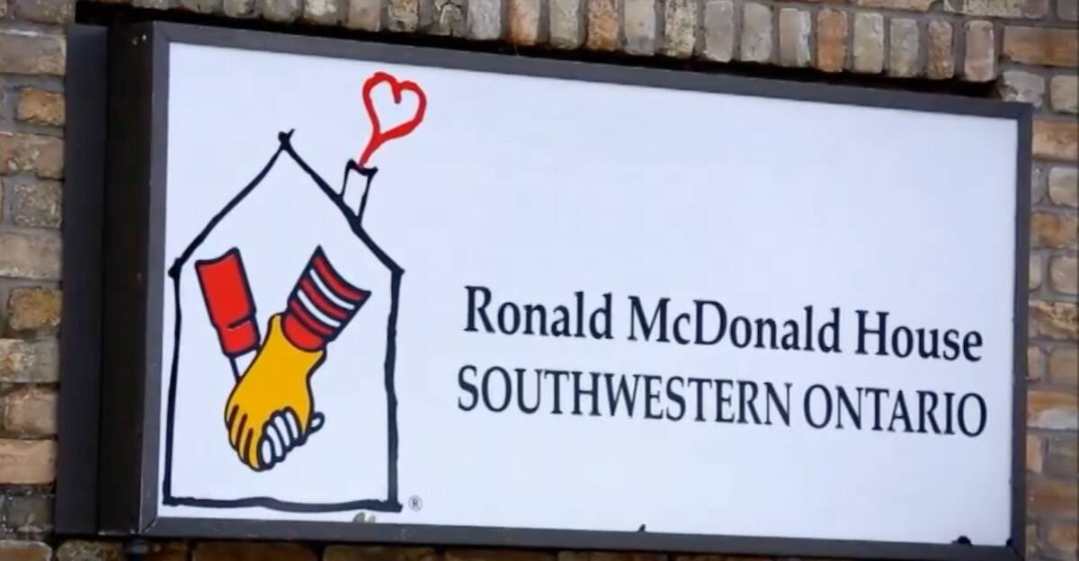 Donations will be directed to the Ronald McDonald Houses in London (shown here), Hamilton, Toronto and Ottawa. Photo: Ronald McDonald Houses Canada video screengrab via YouTube