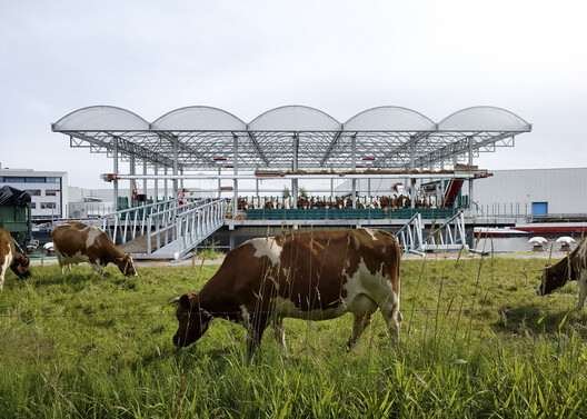 Floating Farm Dairy / Goldsmith Company . Image © Ruben Daio Kleimeer