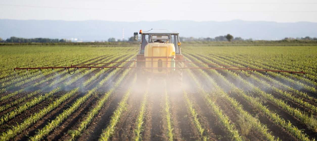 Ammonia fertilizer spraying on field-istock-Smederevac