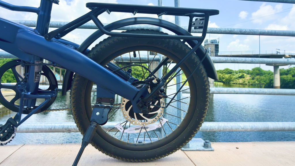 GoTrax eFold Review: Best Folding eBike Under $500? 16 GoTrax eFold mechanical disc brakes
