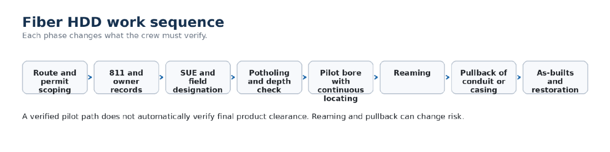 Fiber HDD work sequence