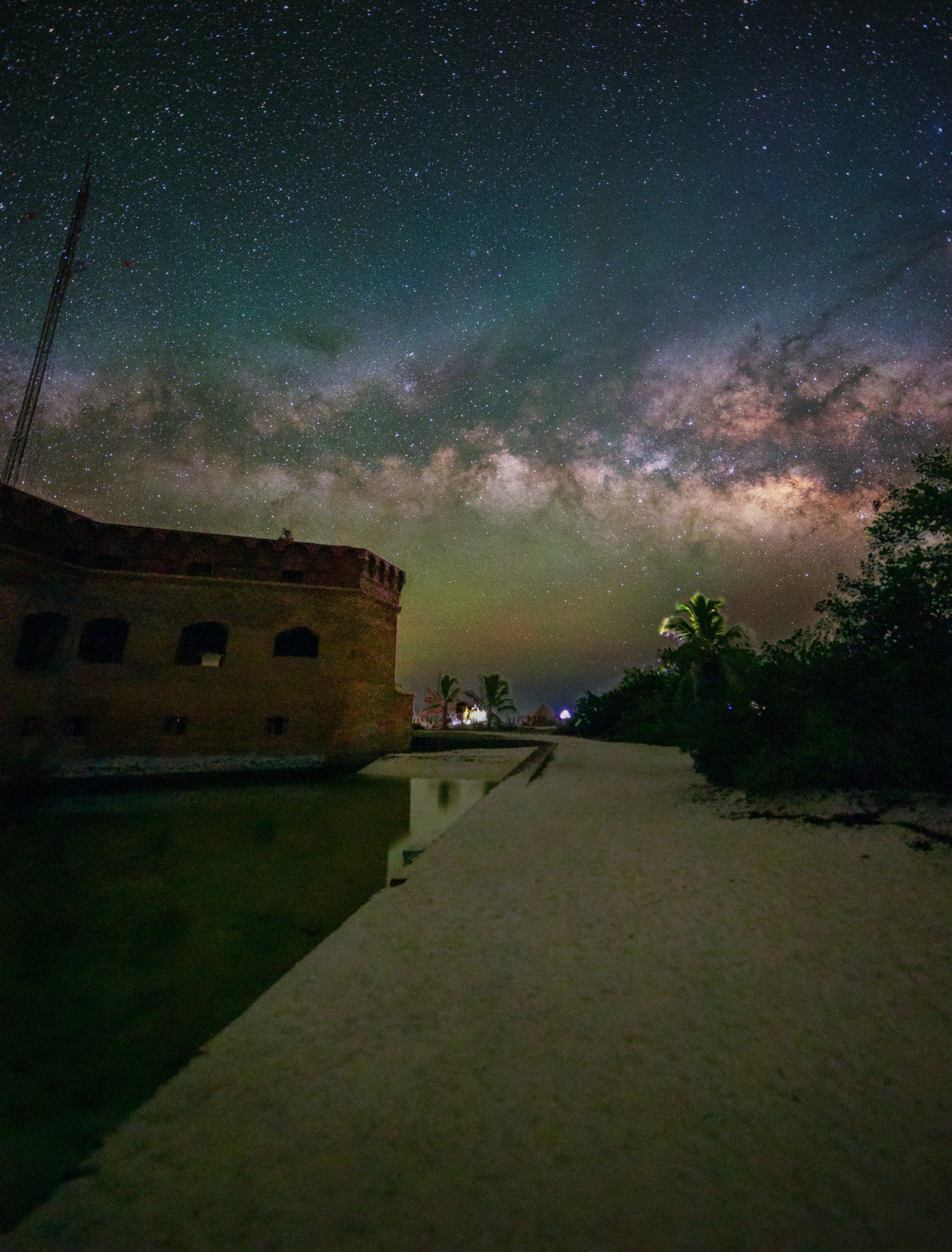 The Milky Way stretches above Dry Tortugas National Park in Florida.