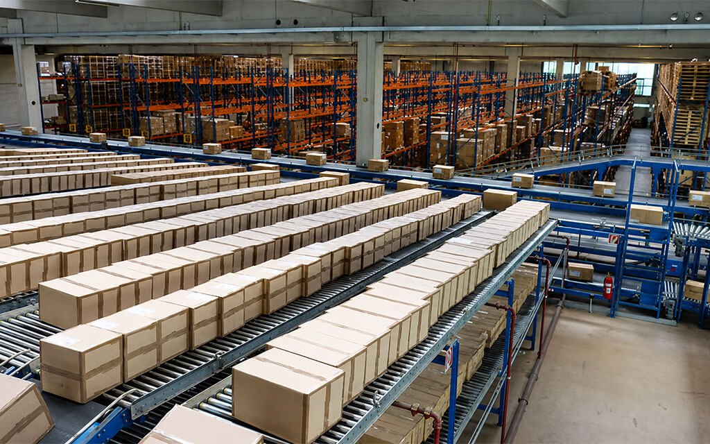 Logistics team managing fulfillment in warehouse and distribution center