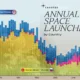 Preview of a bar chart showing annual space launches from the U.S., China, and Russia from 1957 to 2026, using data from AEI.
