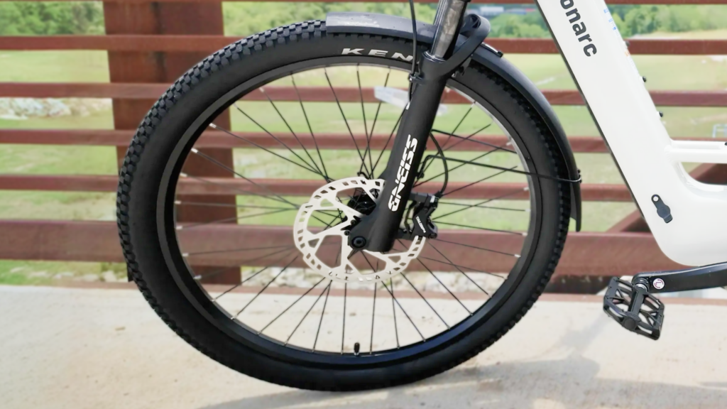 Monarc Tracer Review: A Long-Range City eBike With a 5-Year Warranty 5 Monarc Tracer quad-piston hydraulic brakes