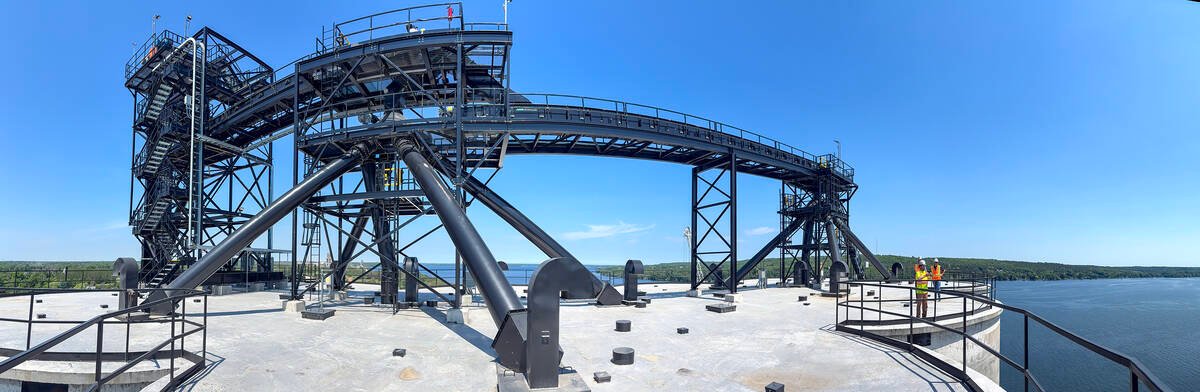 Grain can be loaded into silos or moved across the top and loaded directly into ships. Photo: Diana Martin