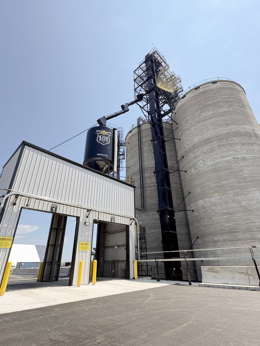 Unlike other ports, only half of Parrish and Heimbecker's Picton Terminal 130 foot silos are visible where trucks deliver the grain, more than half drops down to water level below. Photo: Diana Martin 