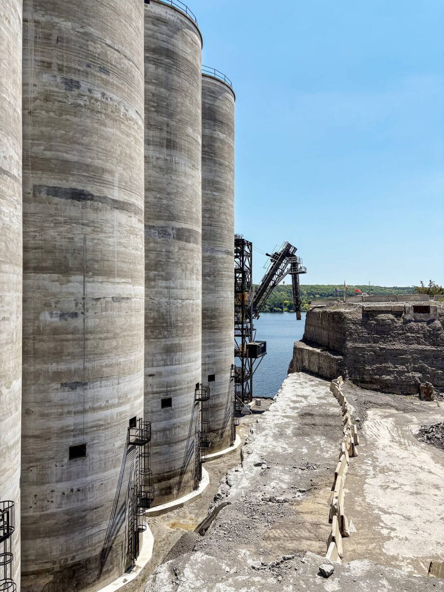 Unlike other ports, only half of Parrish and Heimbecker's Picton Terminal 130 foot silo's are visible where trucks deliver the grain, more than half drops down to water level below. Photo: Diana Martin