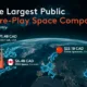 This graphic highlights the largest public pure-play space companies across select G20 countries, led by Rocket Lab with a C$71.4 billion market cap.