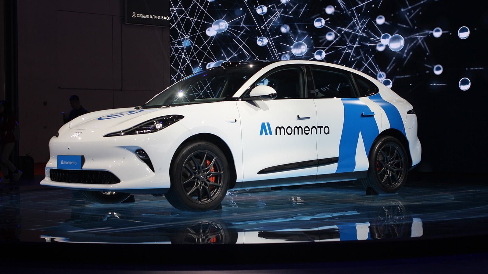A Momenta robotaxi on display at the Shanghai Auto Show in April 2025.