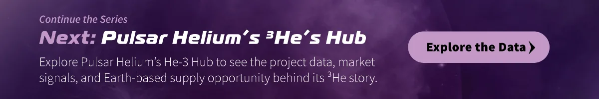 CTA image encouraging readers to visit Pulsar Helium’s He-3 Hub for more insights on Helium-3 demand, supply, costs, and Pulsar’s Earth-based opportunity.
