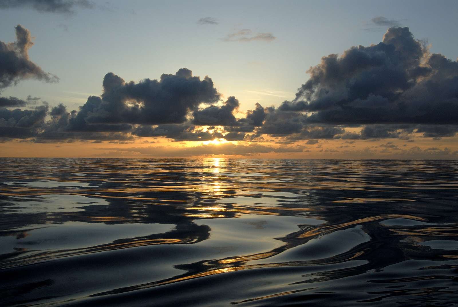 sunset over a body of water