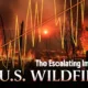 Preview of a line chart with trendline showing the escalating damage of wildfires in the U.S., using data from the National Interagency Fire Center