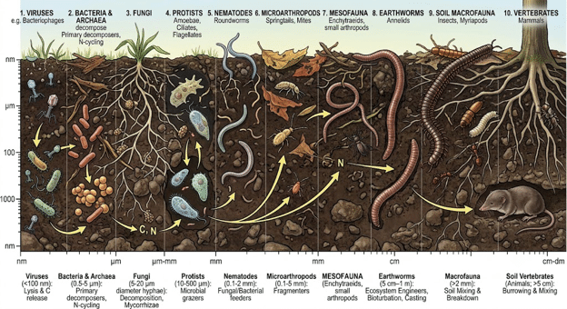 The soil food web