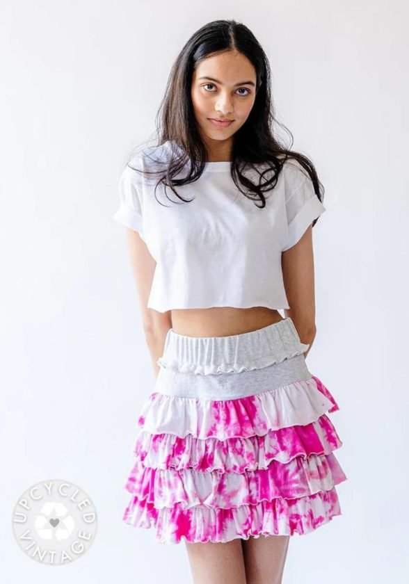 Upcycled skirt from rework fashion brand GOAT Vintage