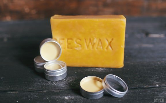 DIY beeswax and rosewater lip balm
