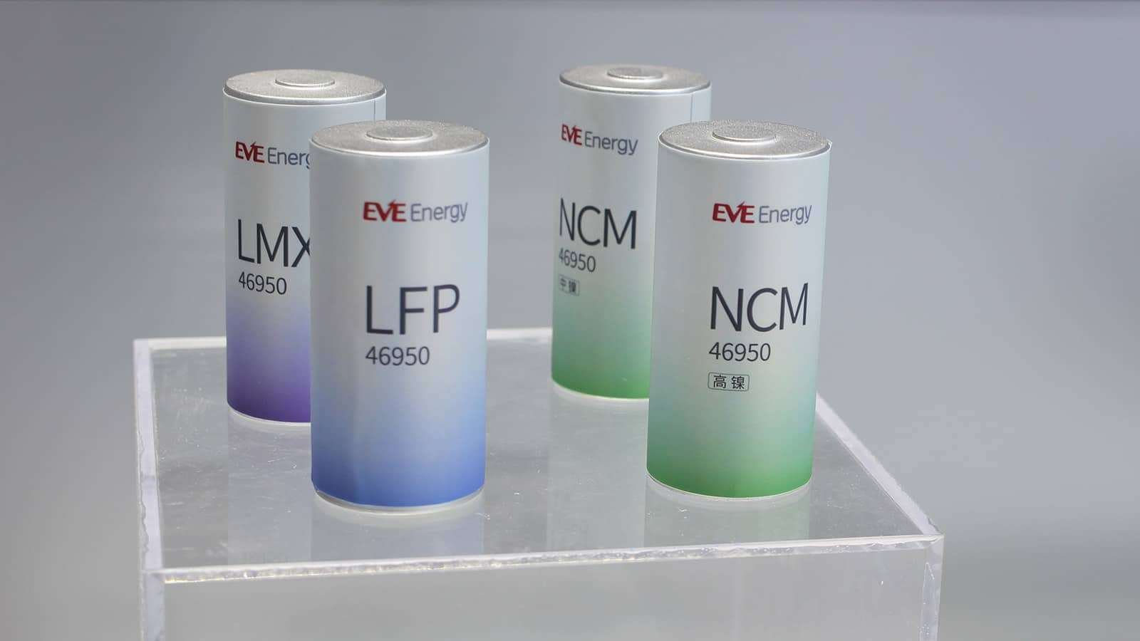 File photo shows Eve Energy's lithium-ion battery cells.
