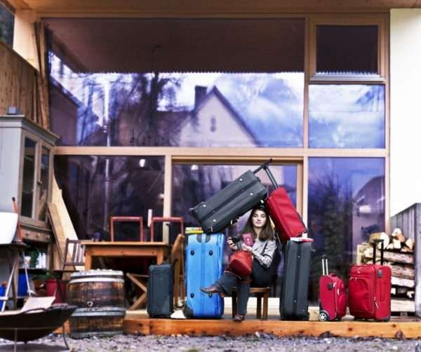 traveler with luggage
