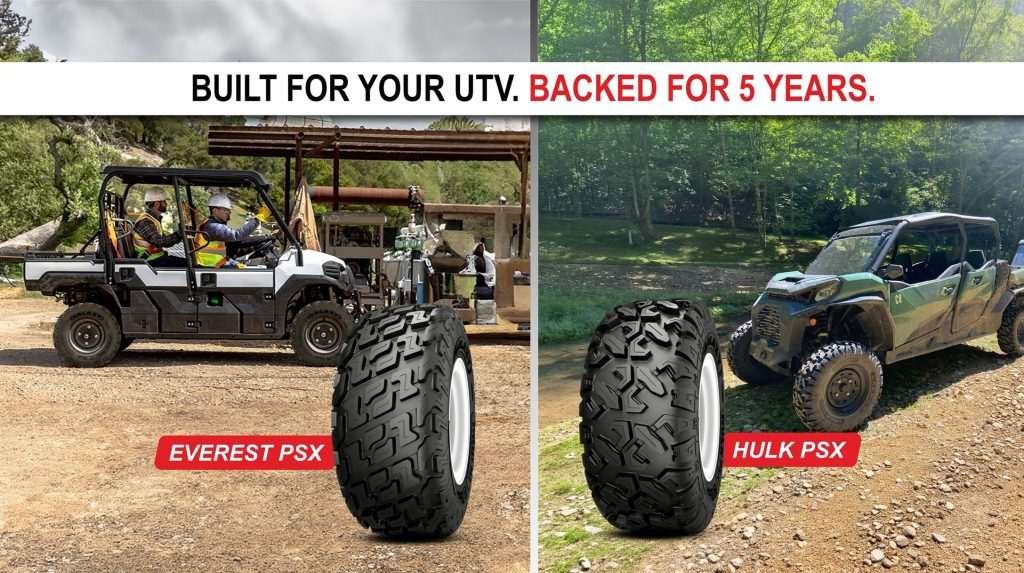 Galaxy introduces flagship Hulk PSX and Everest PSX tires for UTVs and ATVs.