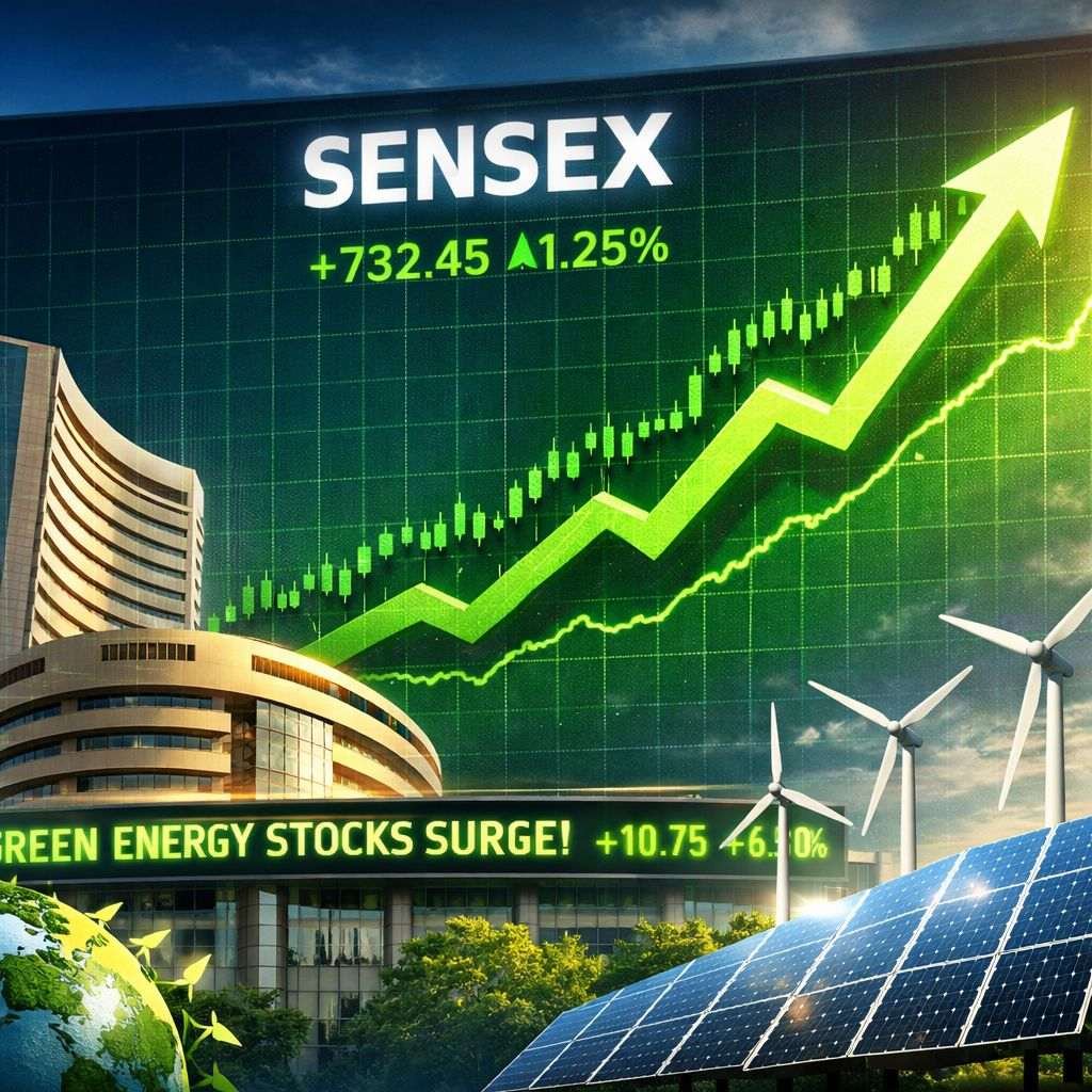 Green energy stocks rising Sensex chart 16:9