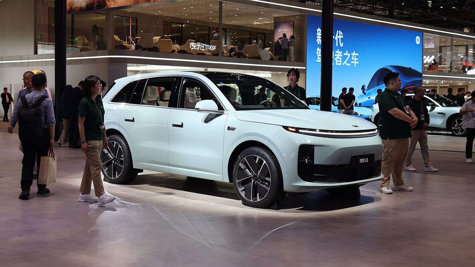 A Li L6 on display at the Beijing Auto Show in April 2026.