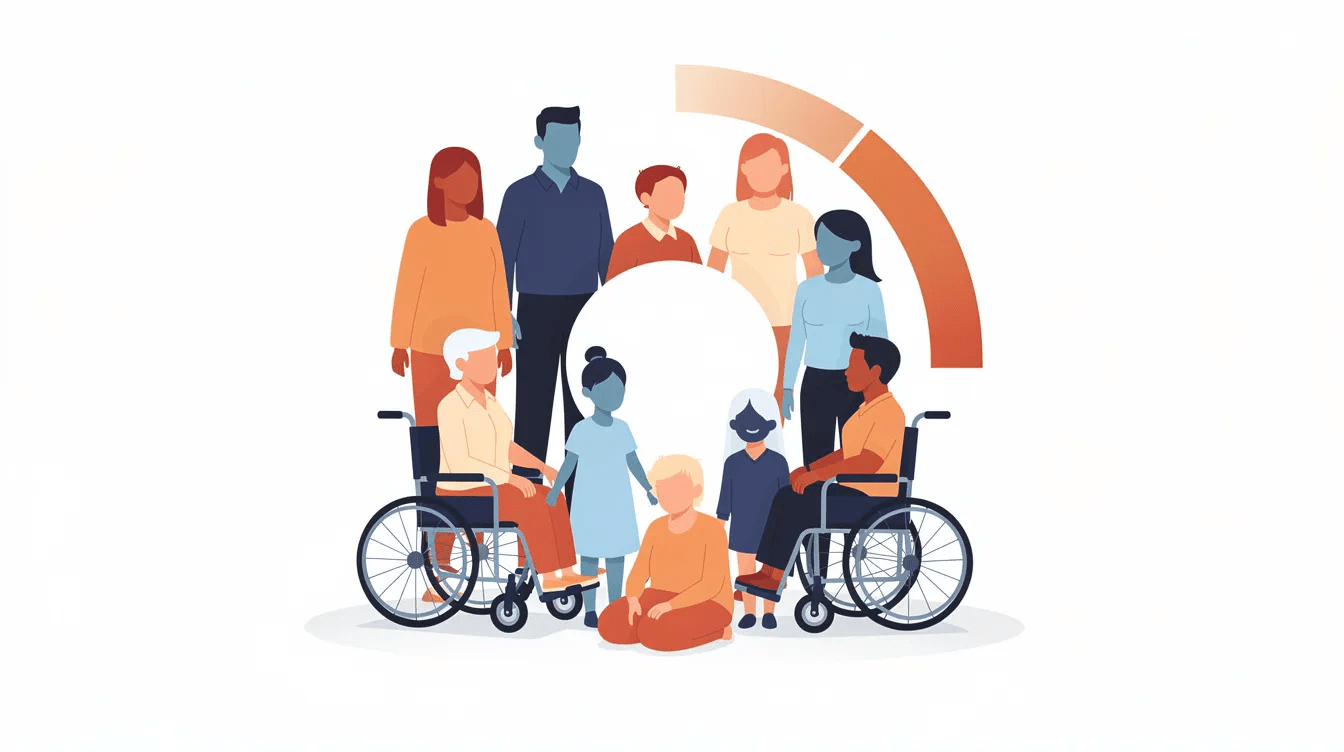 The image showcases a visually engaging graphic representing the Diversity and Inclusion Index, illustrating various metrics and categories that highlight the importance of diverse and inclusive workplaces. It emphasizes the need for organizations to track progress and identify gaps in their inclusion efforts to promote equity and support underrepresented groups.