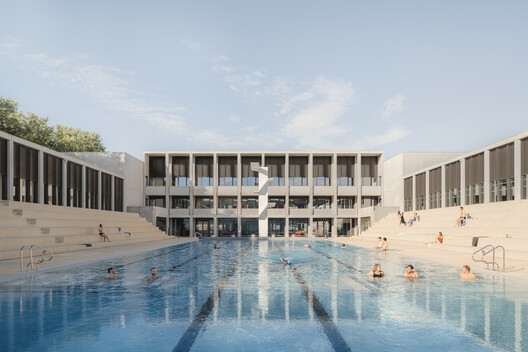 The Gerland Aquatic and Sports Center / 4_32 architecte © Vladimir de Mollerat du Jeu The Gerland Aquatic and Sports Center / 4_32 architecte © Vladimir de Mollerat du Jeu