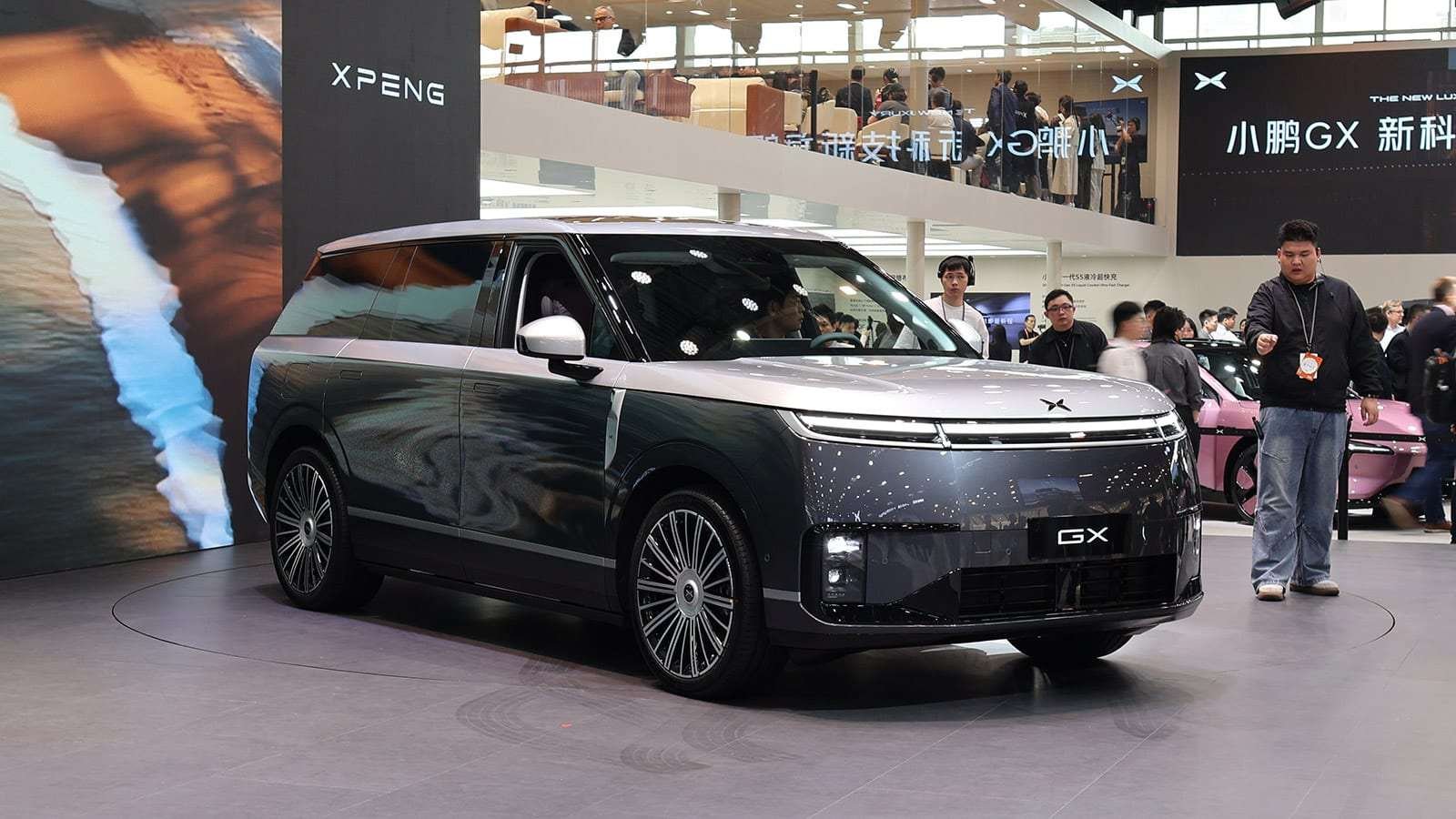 An Xpeng GX on display at the Beijing Auto Show in April 2026.