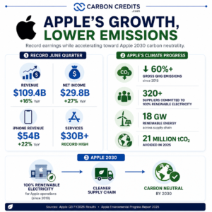 Apple financial earnings 2026 and emissions cuts
