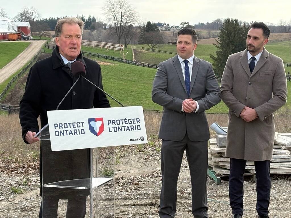 Earlier this year, George Pirie, an Ontario MPP announced the proposal of Bill 109, the Protecting Ontario’s Food Independence Act, 2026. One of the act’s mandates is protection of farmland from foreign ownership. Photo: Diana Martin