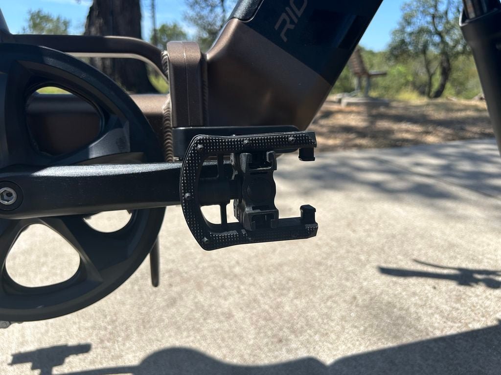 Ride1UP Portola 02 Review: One of Our Favorite Folding eBikes Just Got Better 13 Folding pedals on the Ride1UP Portola 02 in the folded position