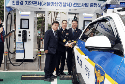 gangnam police station hyundai ioniq 5 police car Gangnam police station hyundai ioniq police car
