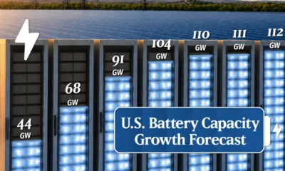 The preview image for a visualization showing projected U.S. grid battery storage capacity from 2026-2031