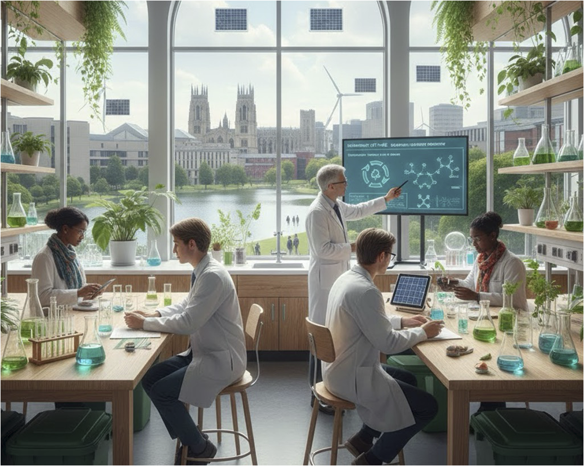 The Department of Chemistry at the University of York, UK has been at the forefront of green chemistry education initiatives for several decades.