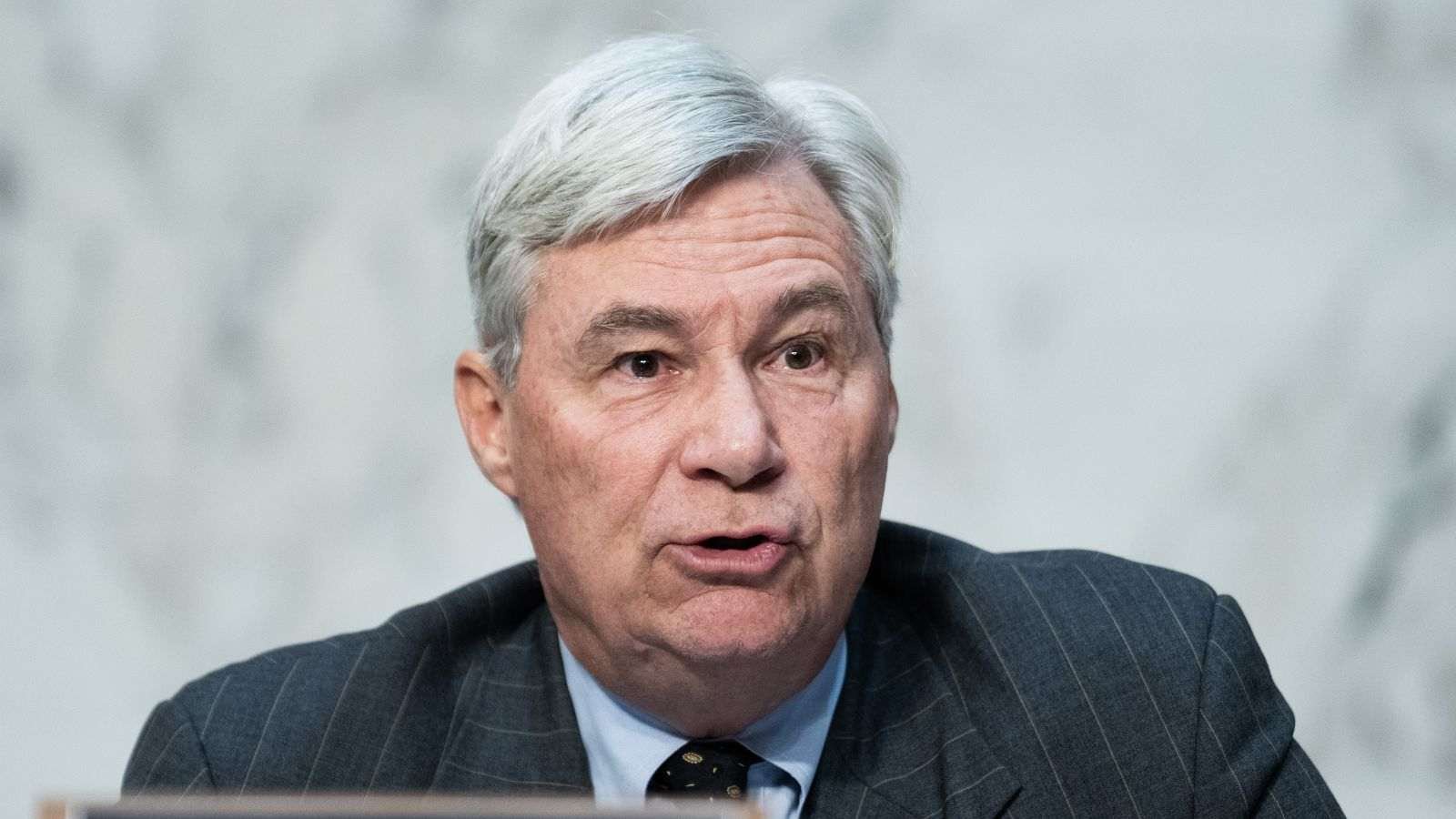Senator Sheldon Whitehouse speaks at the Capitol