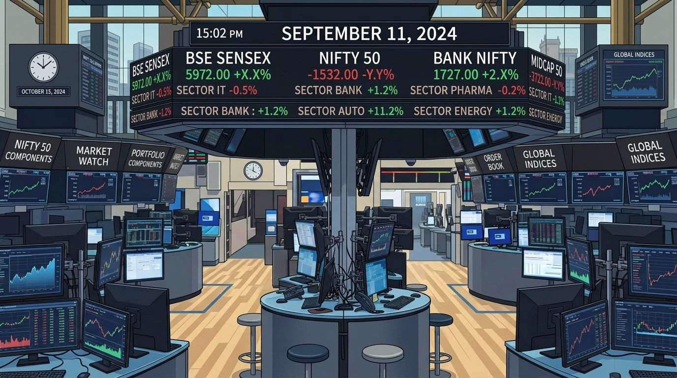 Traders on exchange floor beneath September 11, 2024 market board