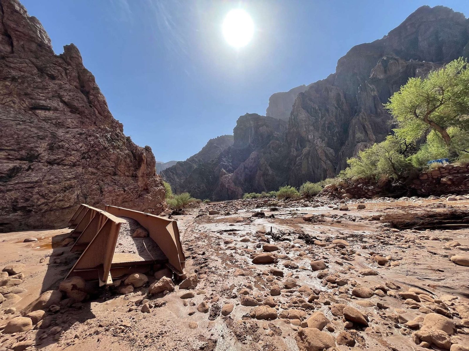 a washed out bridge in the grand canyon