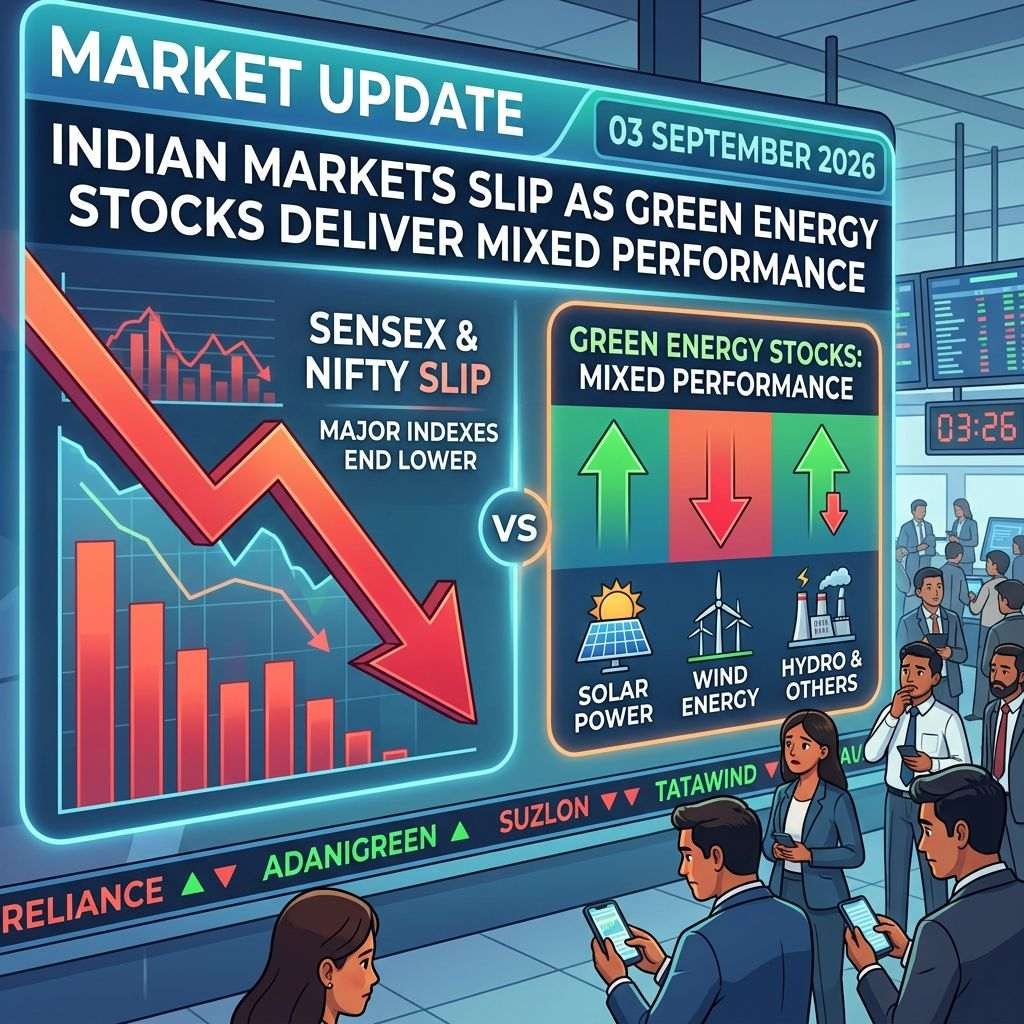 Animated graphic of Indian green energy stocks