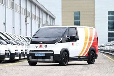 202609 kia pv5 korea post transporter electrive 1 Kia PV5 Cargo als elektrisches Zustellfahrzeug für Korea Post.