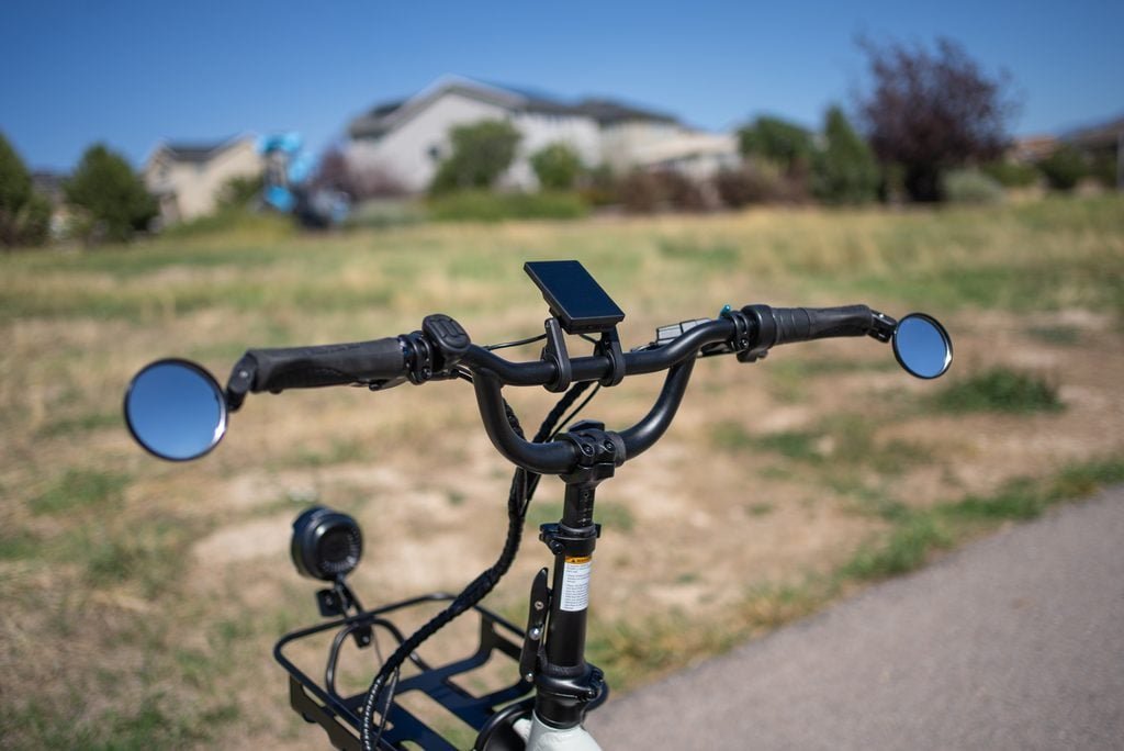 Lectric XP Trike 2 Review: A 750W Electric Trike Built for Stability 8 Lectric XP Trike 2 cockpit with the 3.5 inch detachable TFT display and control pad