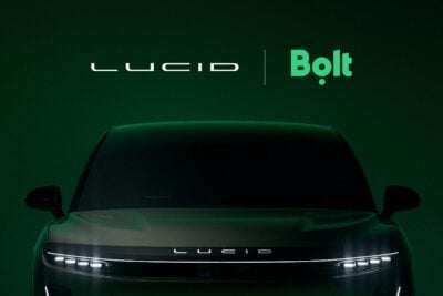 Autonomes Fahrzeug von Lucid und Bolt für den geplanten Einsatz in Europa.