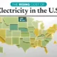 This is a shareable preview of a map that shows the growth of average retail electricity prices by state across all sectors from 2020 to 2025. Washington, DC leads with a 72% increase, followed by Maine at 67%, Maryland at 52%, and California at 50%, while North Dakota had the largest decrease at -18%.