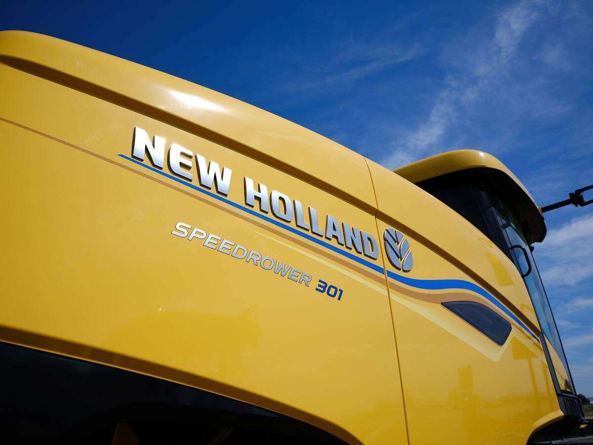 New Holland is marketing the Speedrower 1 series to larger-acreage growers in the hay and forage space.