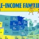 Map showing the share of single-earner families in every state.
