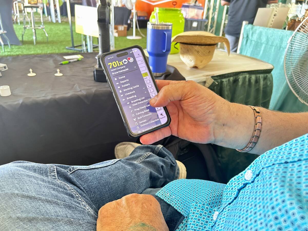 Holmquist uses the tags and the 701x app to keep an eye on his herd while out and about.