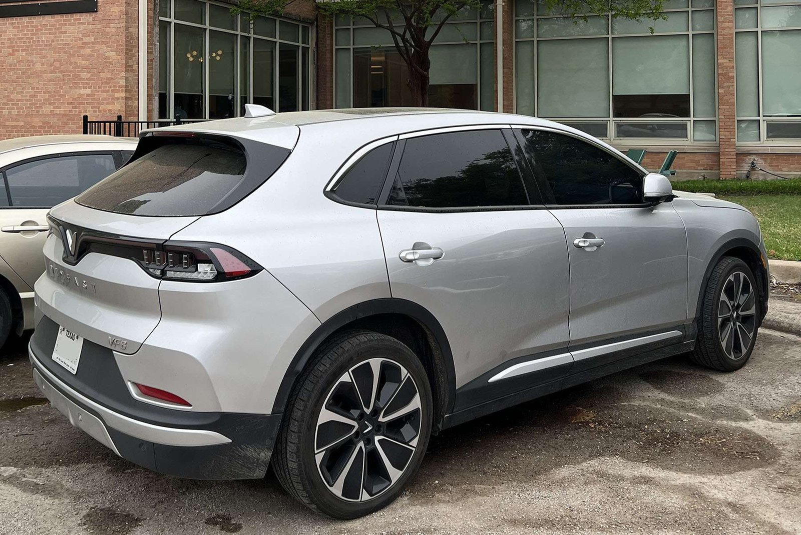 EV parked in parking lot